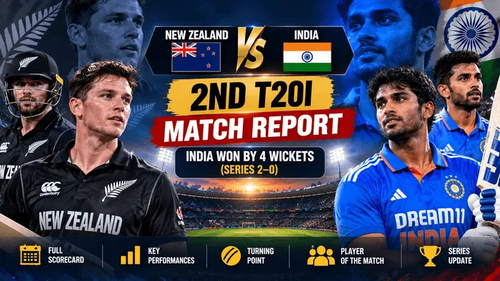 India Beat New Zealand by 4 Wickets in 2nd T20I: Tilak Varma Stars