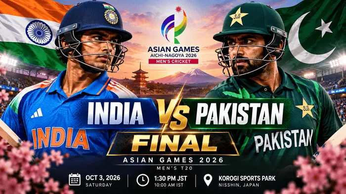 India vs Pakistan Asian Games 2026 Final Prediction