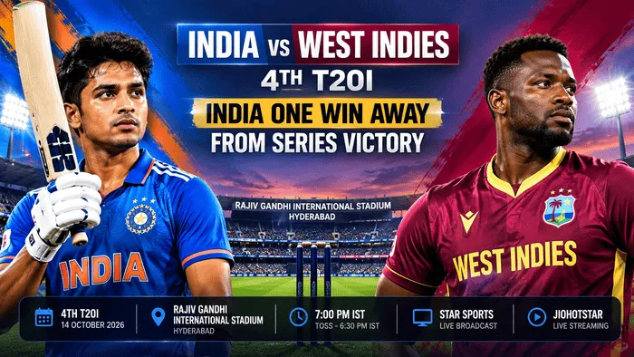 India vs West Indies 4th T20I: India One Win Away from Series Victory