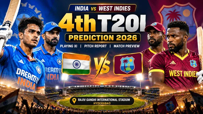 India vs West Indies 4th T20I Prediction 2026: Playing XI, Pitch Report and Match Preview