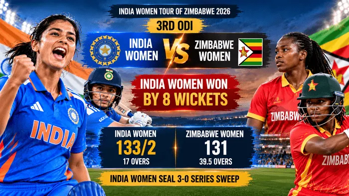 India Women Beat Zimbabwe by 8 Wickets to Complete 3–0 ODI Series Sweep