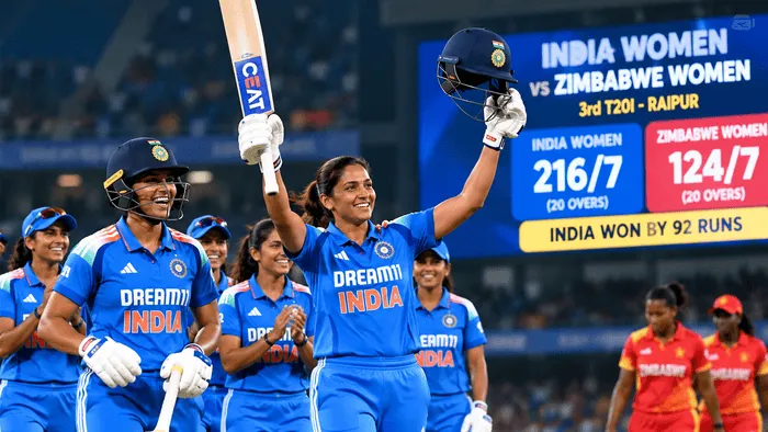 India Women Complete 3–0 T20I Sweep as Harmanpreet Kaur Hits 91