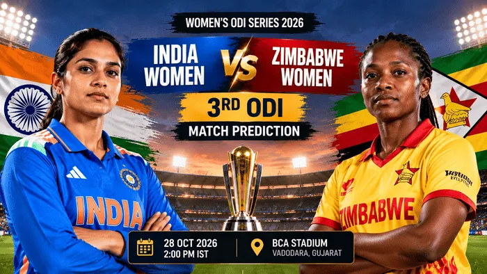 India Women vs Zimbabwe Women 3rd ODI Prediction 2026: Playing XI, Pitch Report and Winner