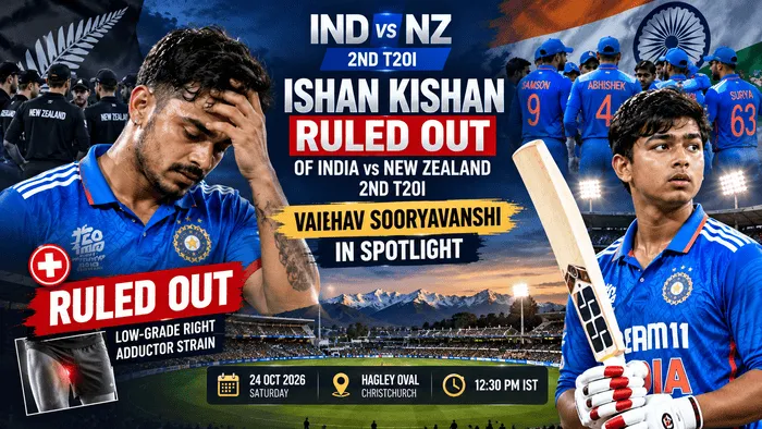Ishan Kishan ruled out of India vs New Zealand 2nd T20I as Vaibhav Sooryavanshi comes into spotlight