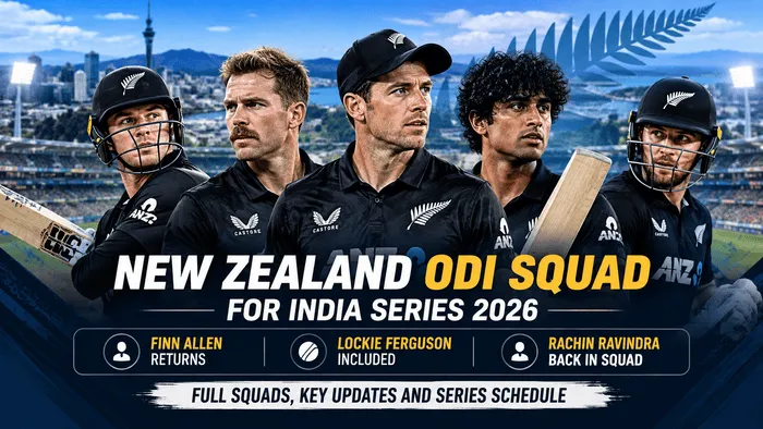 New Zealand ODI Squad for India Series 2026: Finn Allen, Ferguson Return; Ravindra Included