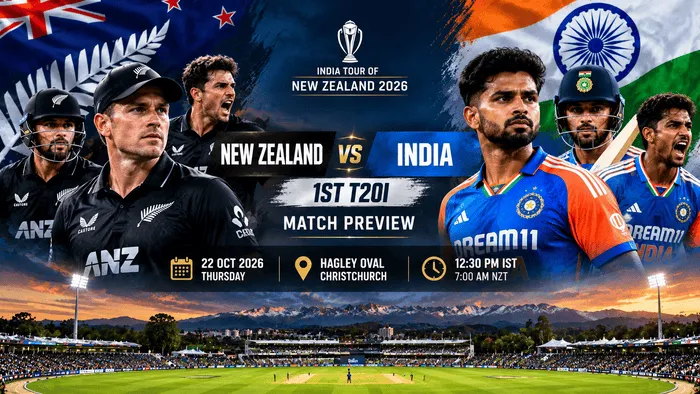 New Zealand vs India — 1st T20I Match Preview: Team News, Pitch and Key Players
