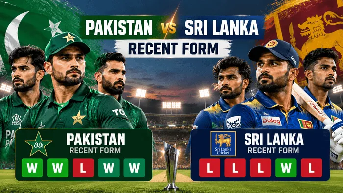 Pakistan vs Sri Lanka recent form ahead of the 1st T20I 2026