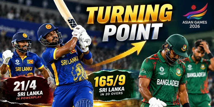 Tharindu Ratnayake helps Sri Lanka recover from 21/4 against Bangladesh in the Asian Games 2026 bronze-medal match