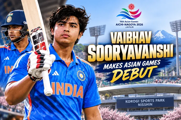 Vaibhav Sooryavanshi makes his Asian Games 2026 cricket debut for India against Sri Lanka