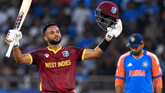 West Indies Beat India by 24 Runs: Shai Hope’s Century and Keemo Paul’s Five-Wicket Haul Level Series 2–2